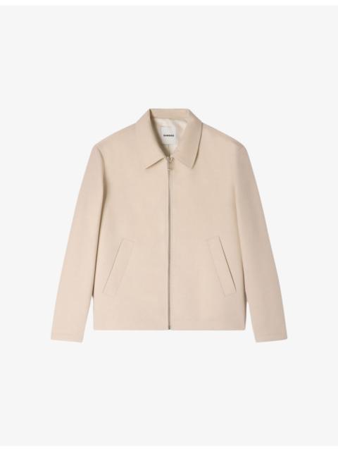 Sandro Zip-up regular-fit wool-blend jacket