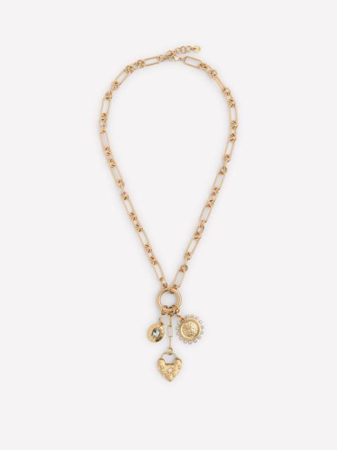 BODEN Chain Charm Necklace-Gold Colour