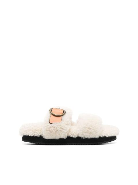 Isabel Marant shearling buckle sandals