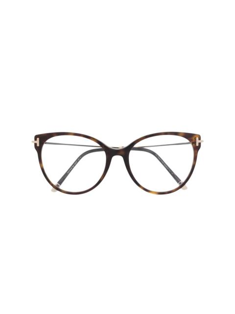 oversized tortoiseshell-frame glasses