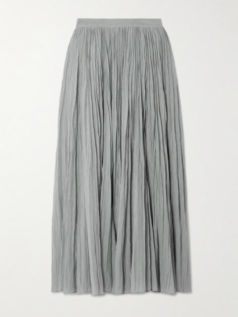 TOTEME Plissé-organic Cotton-blend Maxi Skirt