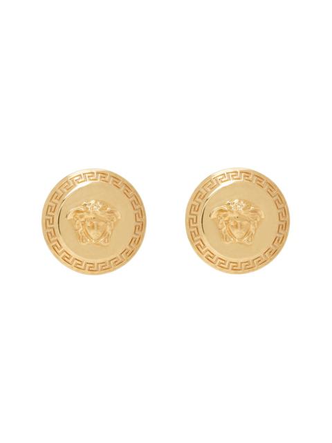 VERSACE Gold Tribute Medusa Stud Earrings