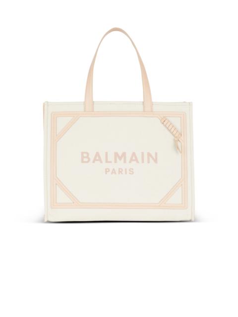 Balmain B-Army 42 canvas and smooth leather tote bag