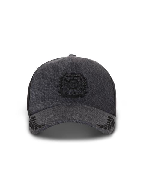 Balmain Balmain Écusson embroidered denim cap