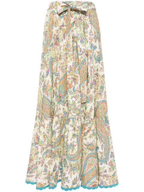 Etro paisley-print cotton skirt