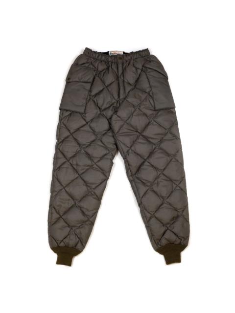 The Real McCoys MP20105 Nylon Quilted Down Trousers Olive