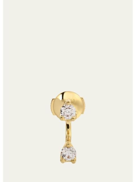 ANITA KO 18K Yellow Gold Round Diamond Orbit Earring, Single