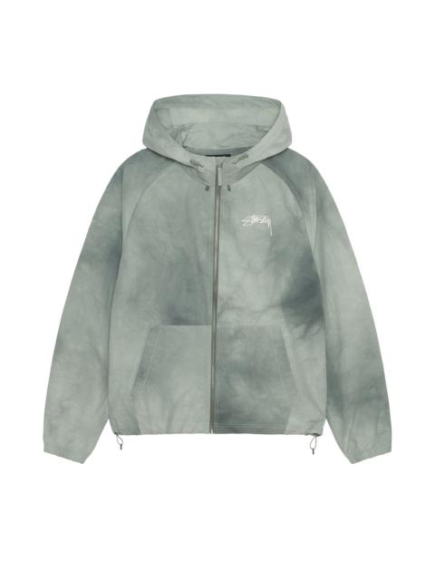 Stussy Beach Shell Wave Dye Zip Hoodie 'Sage'