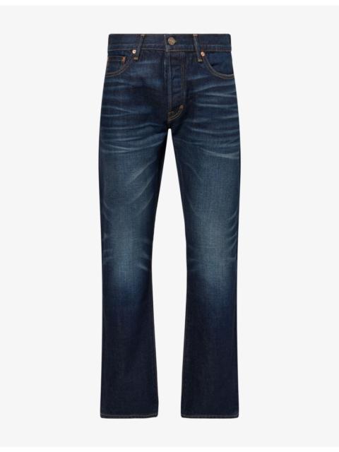 TOM FORD Selvedge Straight-Leg Cotton-Blend Jeans