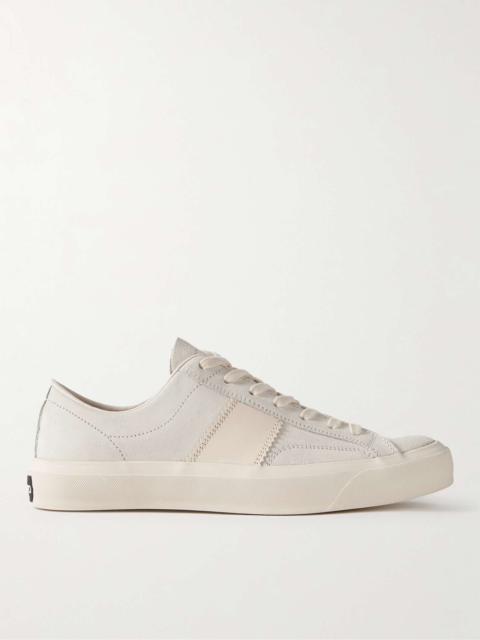TOM FORD Cambridge Leather-Trimmed Suede Sneakers