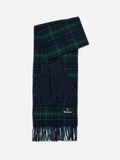 Barbour Tartan Scarf and Gloves Gift Set