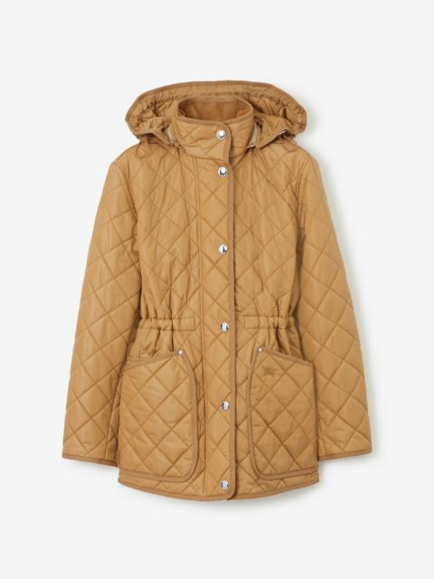 Diamond Quilted Nylon Jacket