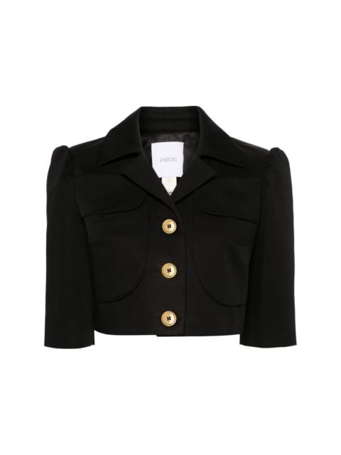 single-breasted cropped blazer