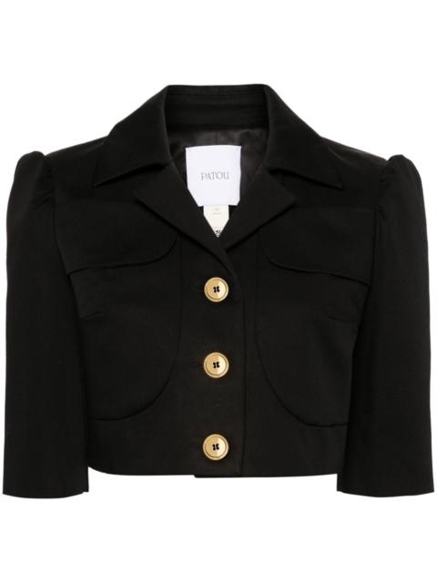 PATOU single-breasted cropped blazer