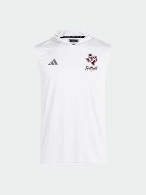 adidas Texas A&M Aggies Mens D4T Sleeveless Hoodie