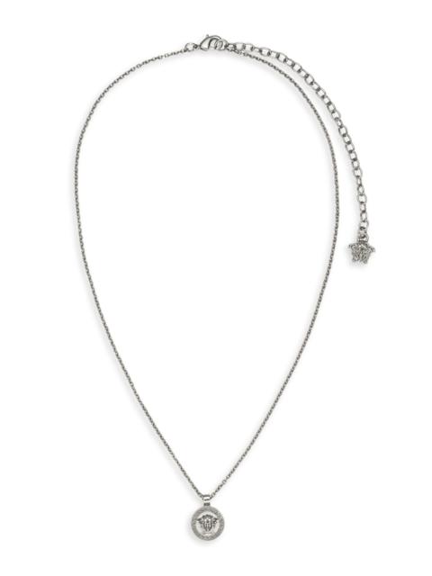 VERSACE Women's Goldtone Or Silvertone Medusa Pendant Necklace - Palladium Crystal