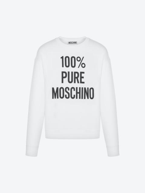 100% PURE MOSCHINO ORGANIC COTTON SWEATSHIRT