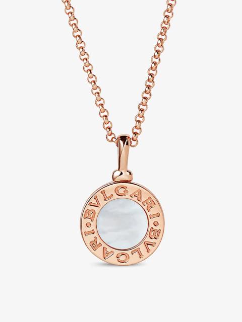 Bvlgari Bvlgari 18ct rose-gold and mother-of-pearl necklace