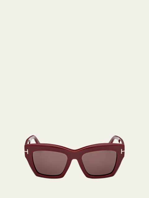 TOM FORD Luna Gradient Butterfly Sunglasses