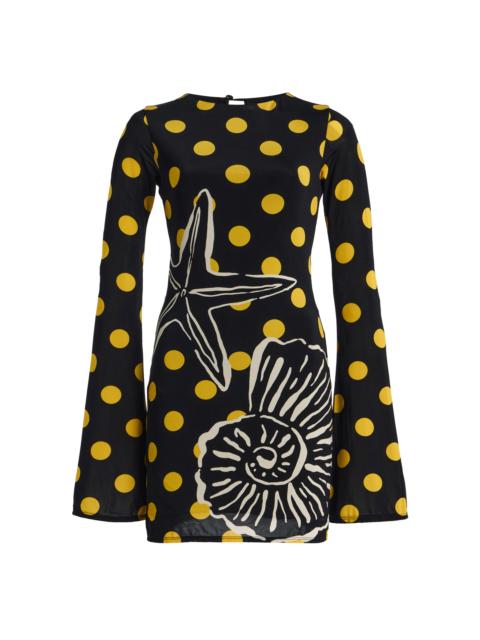 CALA de la CRUZ Maisha Printed Mini Dress black