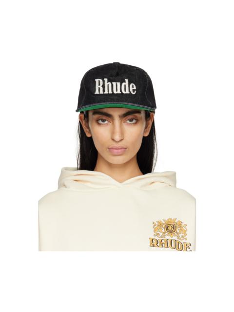 Rhude Black Denim Logo Cap