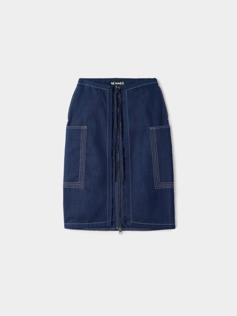 SUNNEI CARGO DOUBLE SKIRT / blue