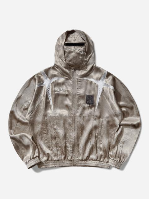 umbro Satin Jester Track Jacket Silver Pearl