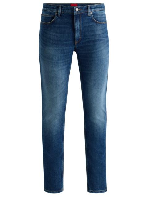 HUGO EXTRA-SLIM-FIT JEANS IN BLUE COMFORT-STRETCH DENIM