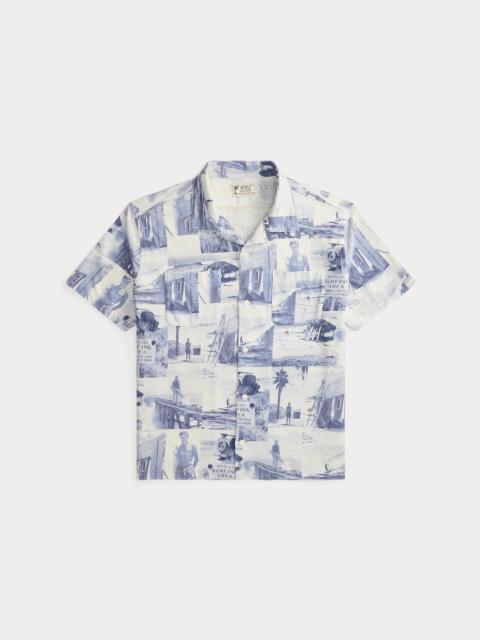 RRL by Ralph Lauren Photo-Print Linen-Cotton Camp Shirt