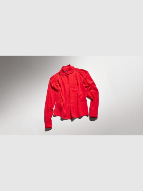 GUCCI Silk crêpe de chine shirt with embroidery