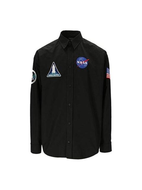 BALENCIAGA Balenciaga x NASA Space Multi-Patch Shirt 'Black' 663076TYB181000