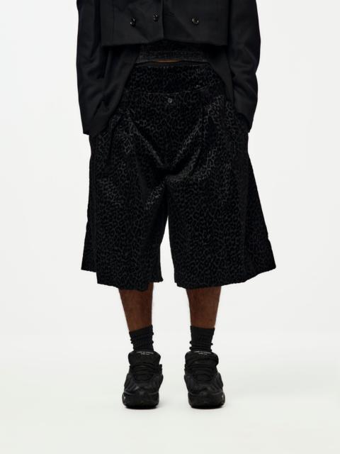 Comme des Garçons Homme Plus COMME DES GARCONS HOMME PLUS LEOPARD PRINT SHORTS PR-P031-051 (BLACK)