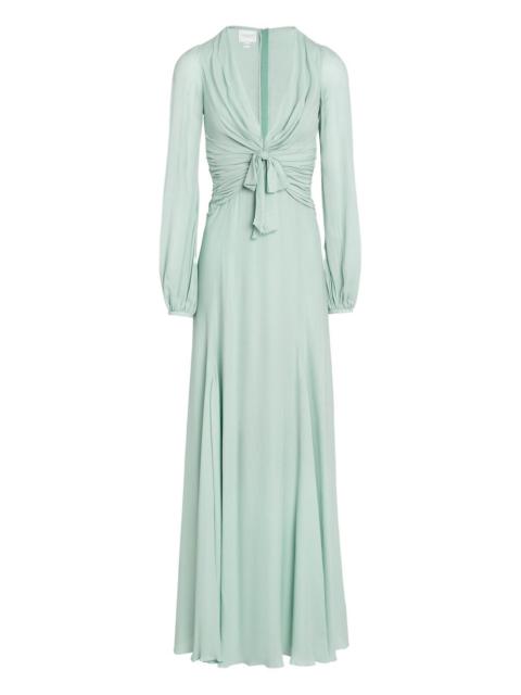 GIAMBATTISTA VALLI tie-detail long-sleeved maxi dress