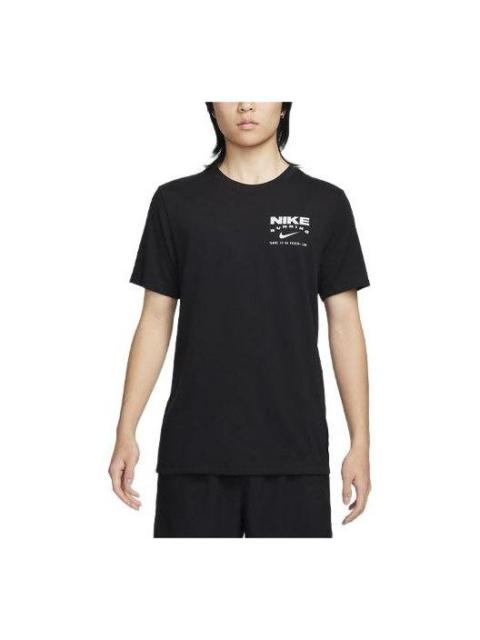 Nike 나이키 트랙 클럽 Dri-FIT T 셔츠 '블랙' FQ3919-010 실행