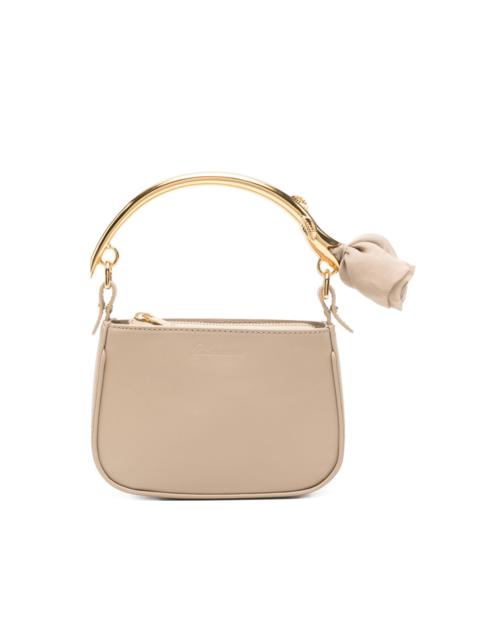 Blumarine mini rose-detail leather tote bag
