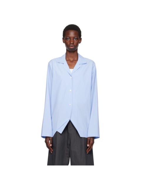 LE17SEPTEMBRE Blue Open Spread Collar Shirt