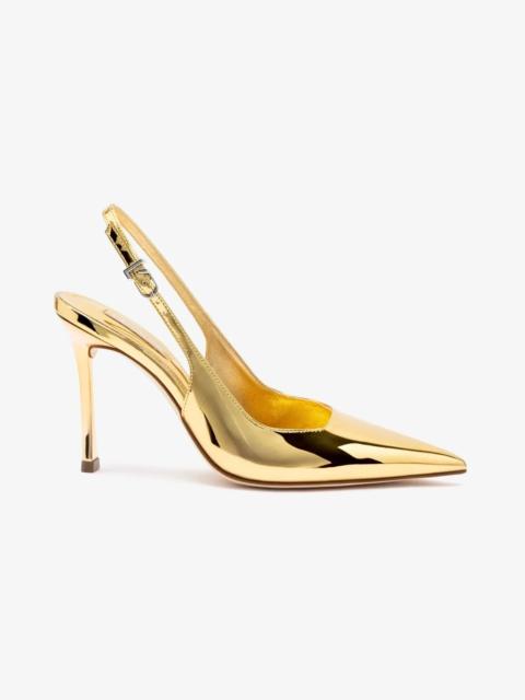 Larroudé Kaitlan Pump In Gold Specchio
