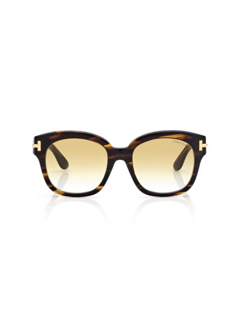 TOM FORD ICON OVERSIZED SQUARE SUNGLASSES