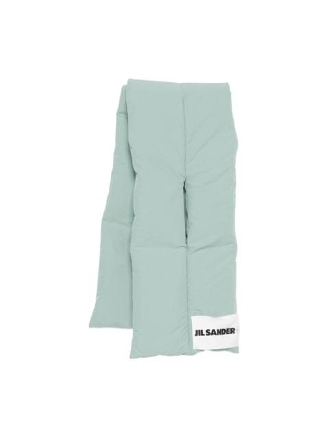Jil Sander padded logo scarf