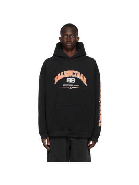 BALENCIAGA 로고 인쇄 코튼 블렌드 저지 Hoodie