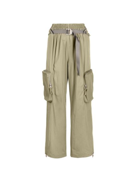 belted-waist Blouson trousers
