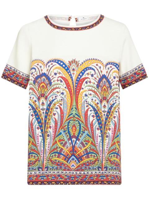 Etro paisey-print cady T-shirt