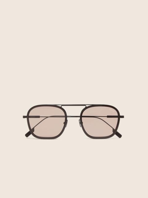 DARK BROWN ORIZZONTE I TITANIUM SUNGLASSES