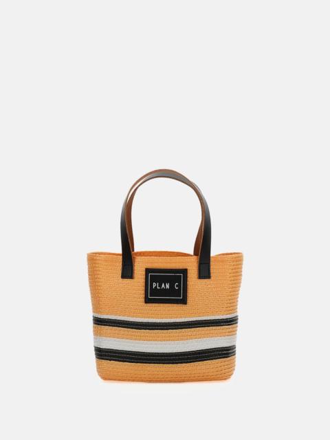Mini handbag in straw