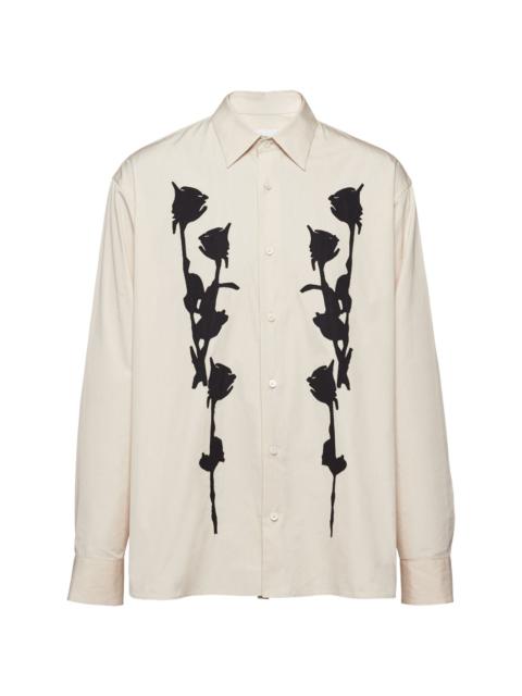 Prada floral-print silk shirt