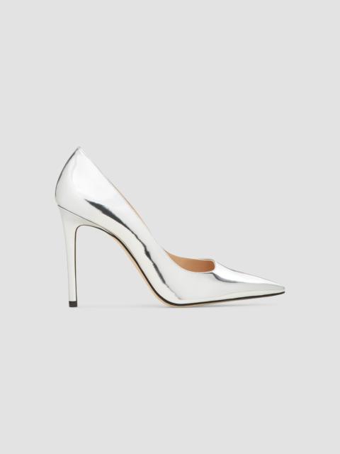 Stuart Weitzman Women's Power 100MM Patent Leather Pumps - Silver