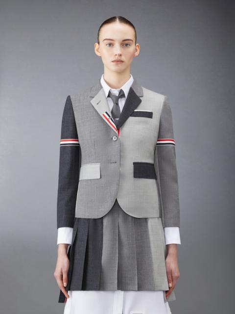 Thom Browne Grey Fun-Mix Wool 2 Ply Fresco High Armhole Jacket