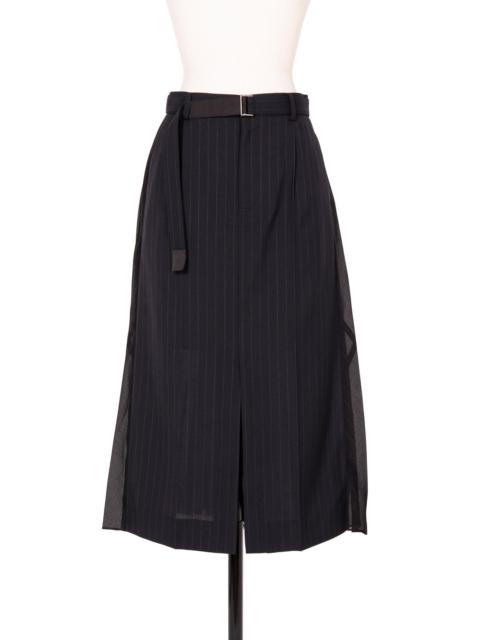 Chalk Stripe / Glencheck Skirt