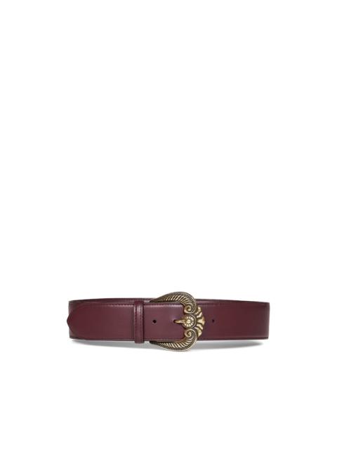 Etro Paisley-pattern buckle leather belt