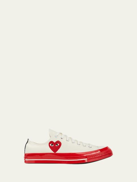 Comme Des Garçons x Converse Men's PLAY Chuck 70 Low-Top Canvas Sneakers